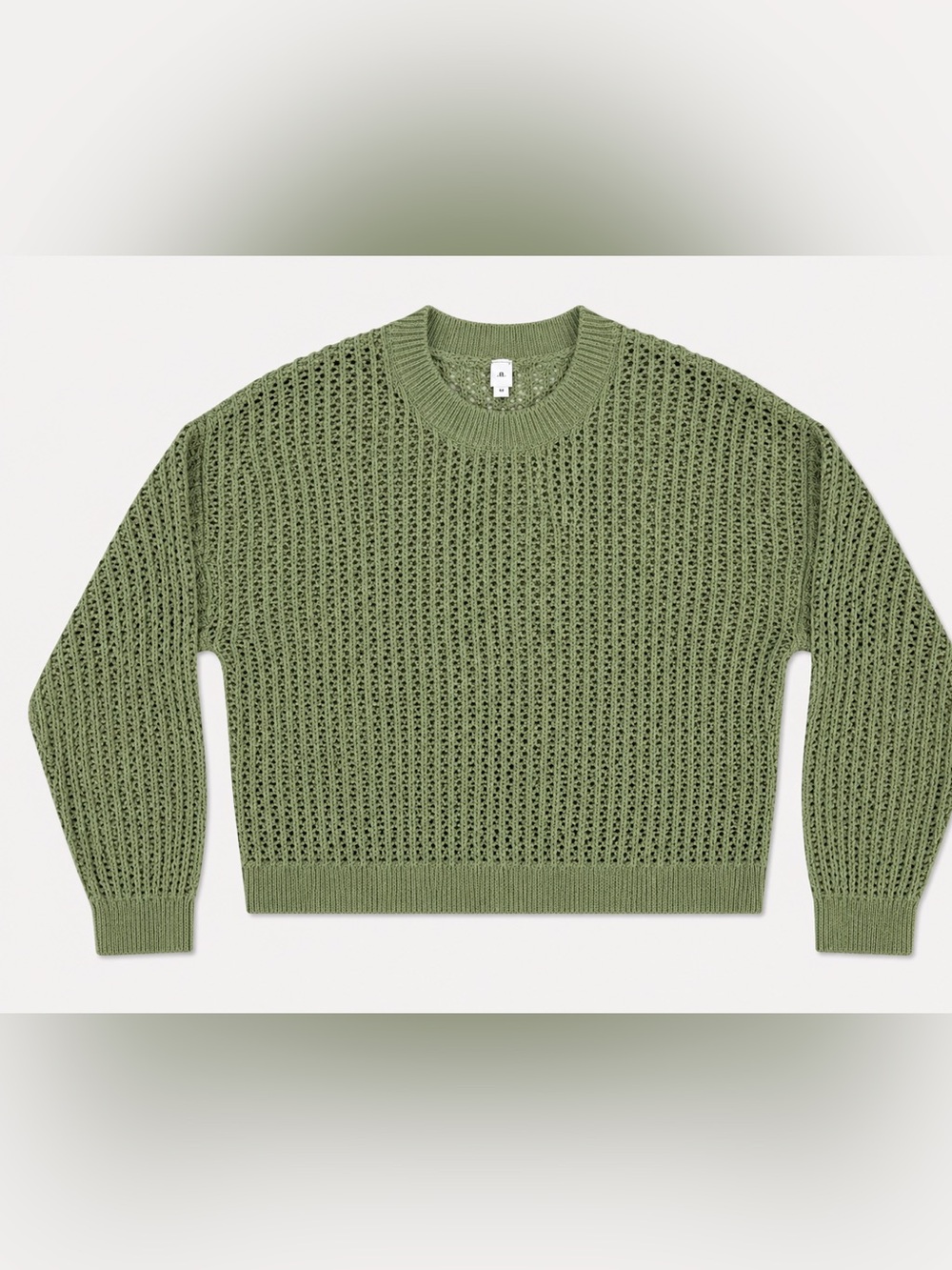 Old Navy Olive Green Open-Weave Crewneck Sweater